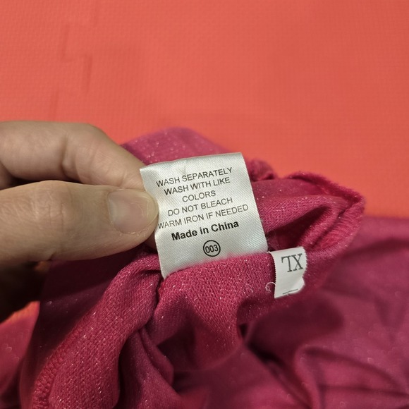 Sparkling Magenta Wide‎ Leg Palazzo Pants Size XL Pink Glitter Metallic Party... - Picture 11 of 12